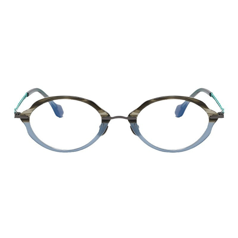 Premium Titanium Oval Eyeglass Frames - Lightweight & Durable Glasses for Men & Women | Perfect for Reading, Work, and Fashion Accessories