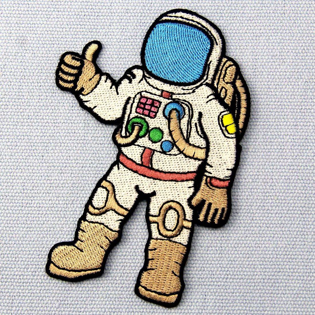 Astronaut Space Journey Embroidered Badge - Iron On & Sew On Patch for Jackets, Backpacks & DIY Crafts - NASA Inspired Astronaut Patch for Costumes & Space Enthusiasts