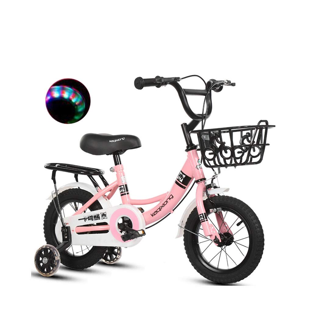 **16 Inch Pink Kids Bicycle with Rear Seat - Adjustable for Ages 2-7 Years | 12/14/16 Inch Wheels | 3 Color Options | Perfect for Outdoor Play, Park Rides & Family Cycling**