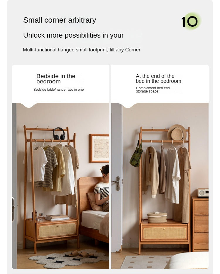 Premium Oak Solid Wood Clothes Hanger Rack - Heavy Duty Wooden Coat Hangers for Closet Organization - Perfect for Wardrobe, Laundry Room & Hotel Use
