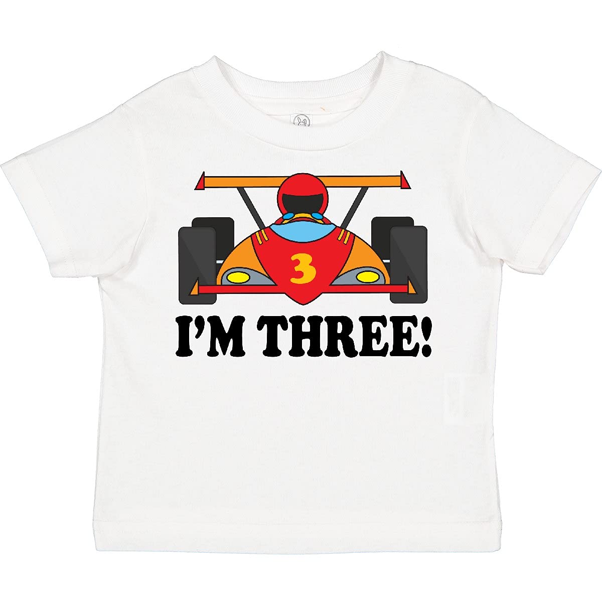 Inktastic Race Car 3rd Birthday Toddler T-Shirt for Boys - Fun Kids Apparel for Birthday Parties, Car Themed Events & Toddler Activities