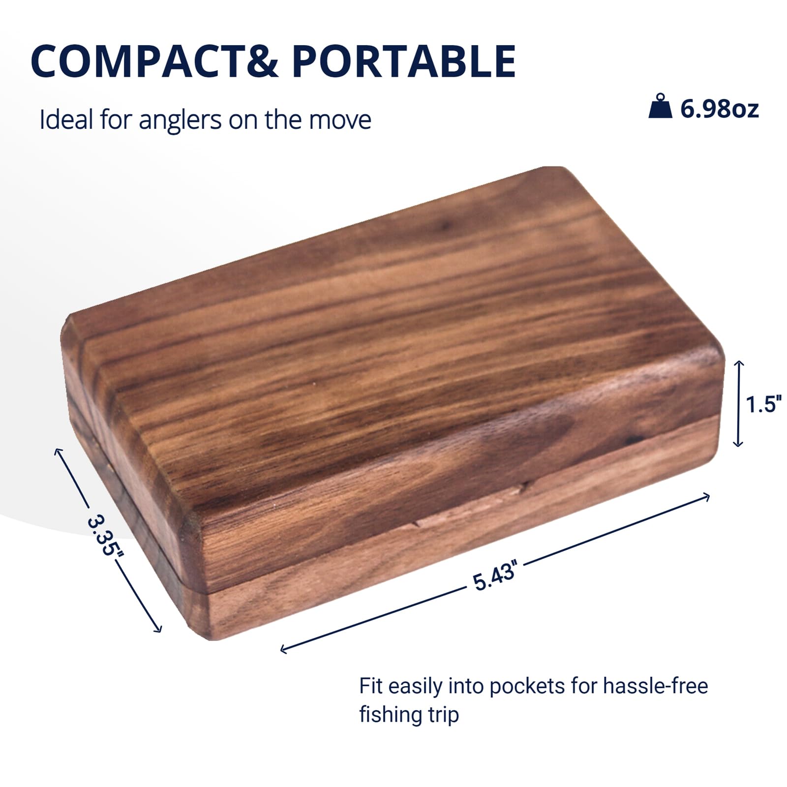 Premium Handmade Black Walnut Wooden Fly Fishing Box - Maxcatch Tackle Storage for Trout, Bass & Fly Fishing Gear | Perfect for Outdoor Adventures & Fly Fishing Trips