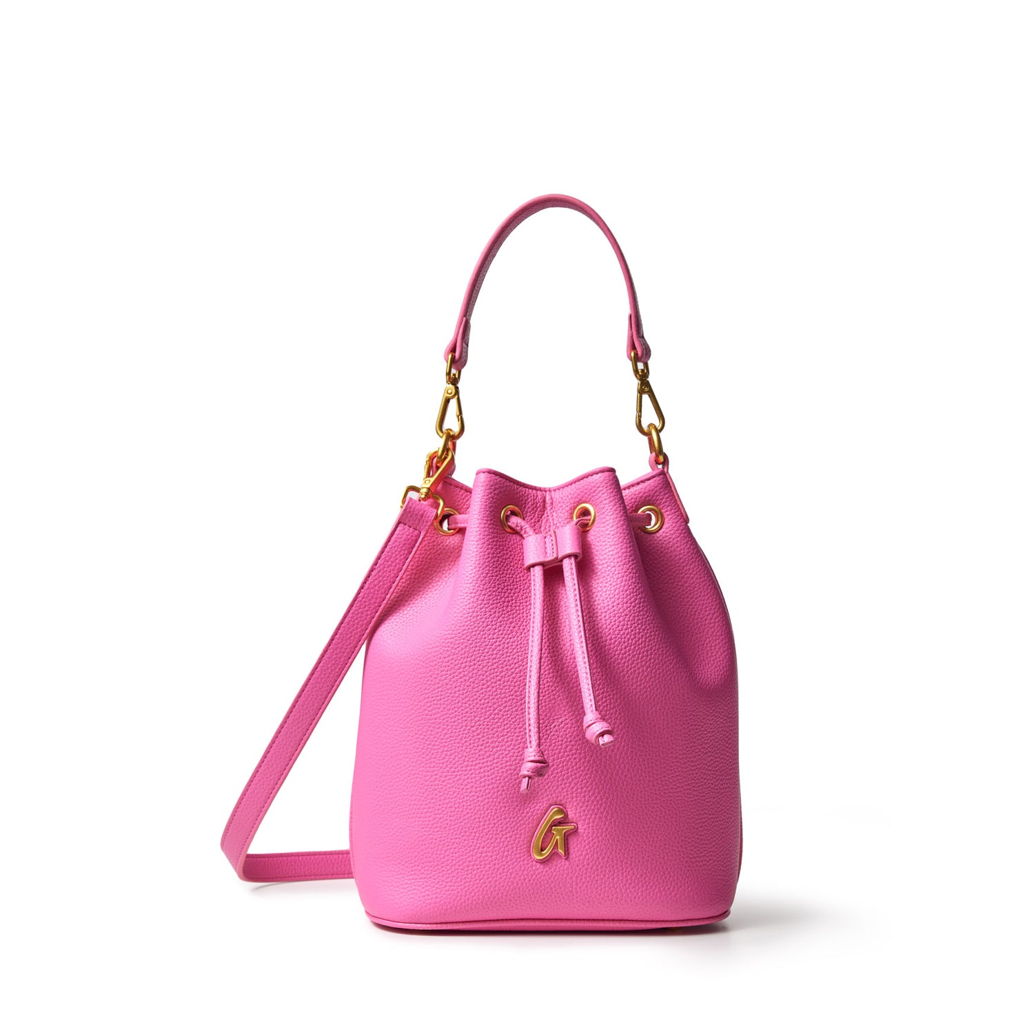 Stylish Medium Pebble Bucket Bag in Hot Pink - Trendy Crossbody Purse for Women, Perfect for Shopping, Travel & Everyday Use