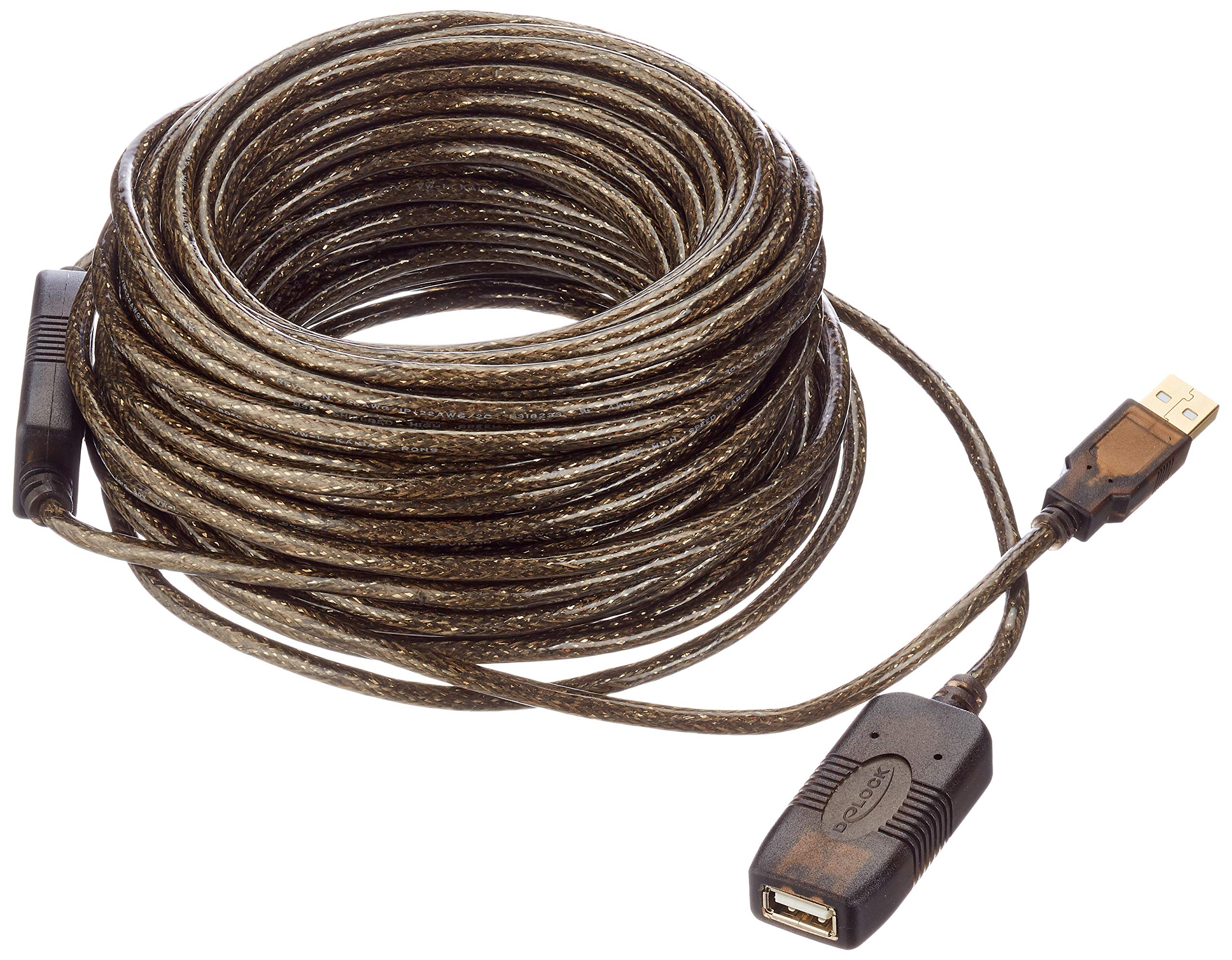 20m USB Extension Cable - High-Speed USB 2.0 Male to Female Extender - Perfect for Home Office, Gaming Setup & Smart Device Charging