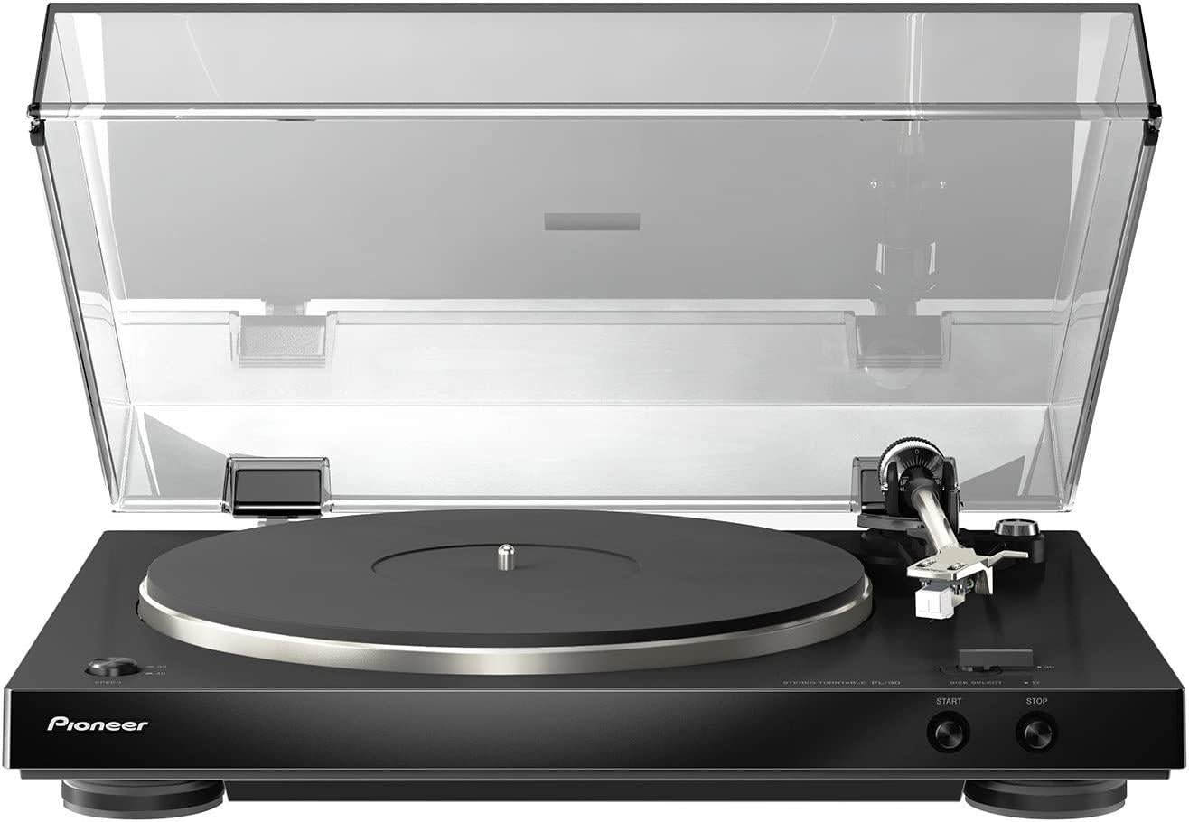 Pioneer PL-30K Belt-Drive Turntable with Built-in Phono Preamp - Vinyl Record Player for Home Audio & DJ Setup - Perfect for Music Lovers & Audiophiles