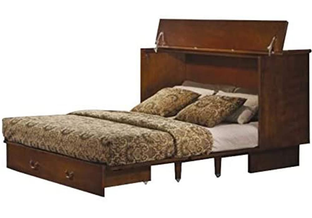 Arason Creden-ZzZ Traditional Pekoe Queen Size Cabinet Bed - Space-Saving Murphy Bed for Small Apartments, Guest Rooms & Home Offices