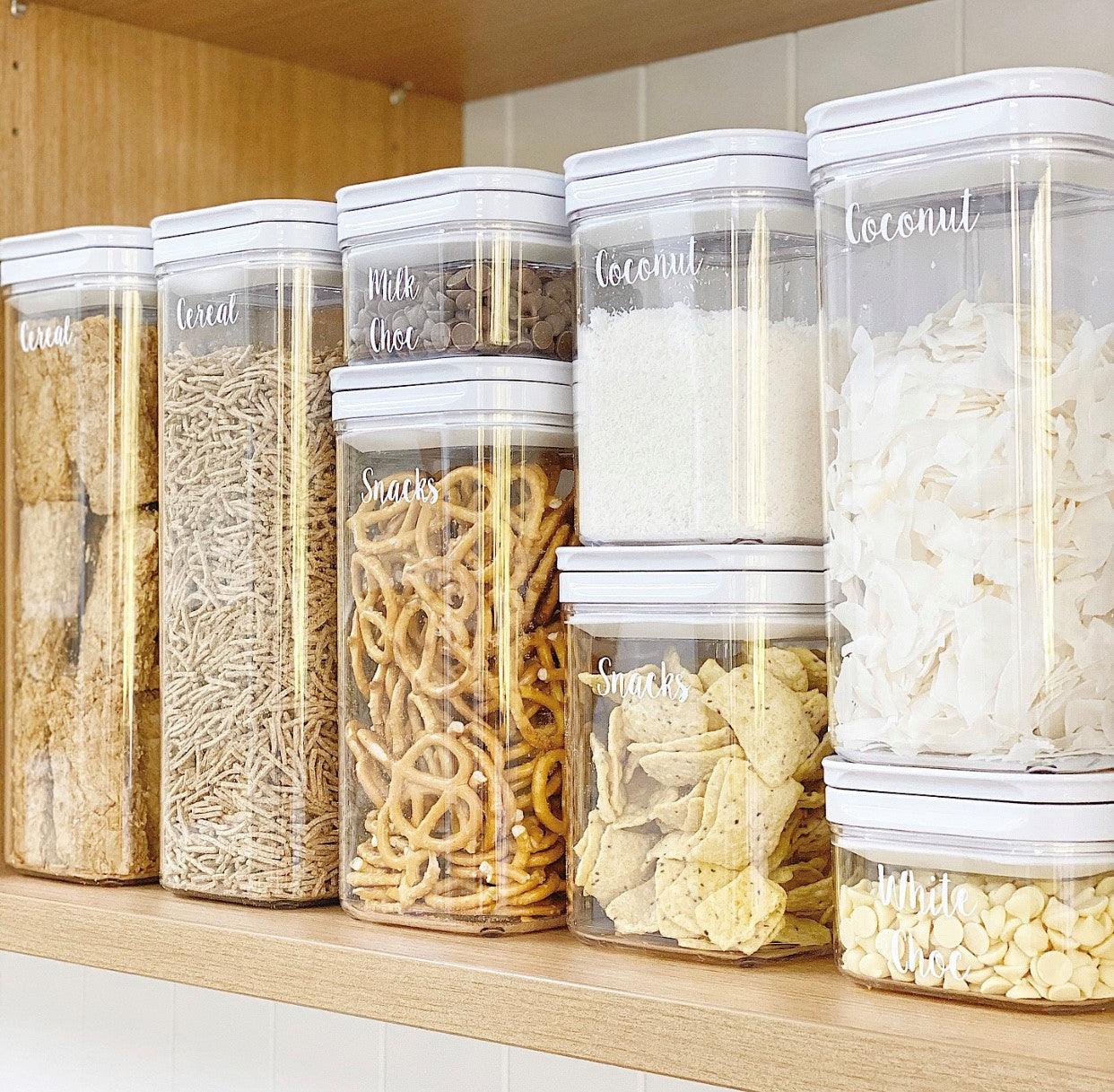12-Pack White Flip Top Canisters with Airtight Lids - Perfect for Kitchen Storage, Pantry Organization & Meal Prep
