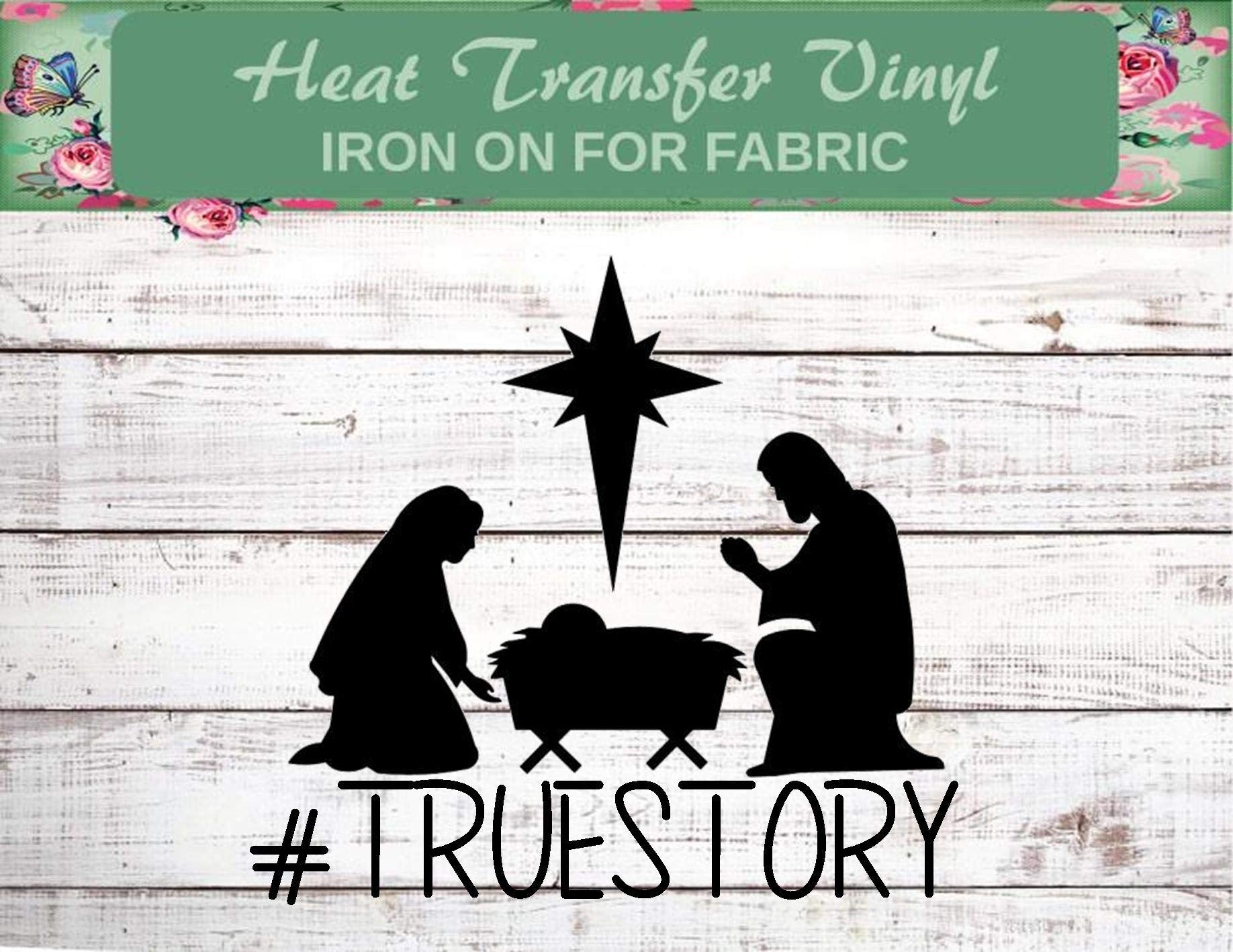 Nativity Iron On Christmas Shirt - Christian Nativity T-Shirt with 'For Unto Us a Child is Born' Design - Perfect for Church Kids, Sunday School Pageants & Holiday Family Gatherings