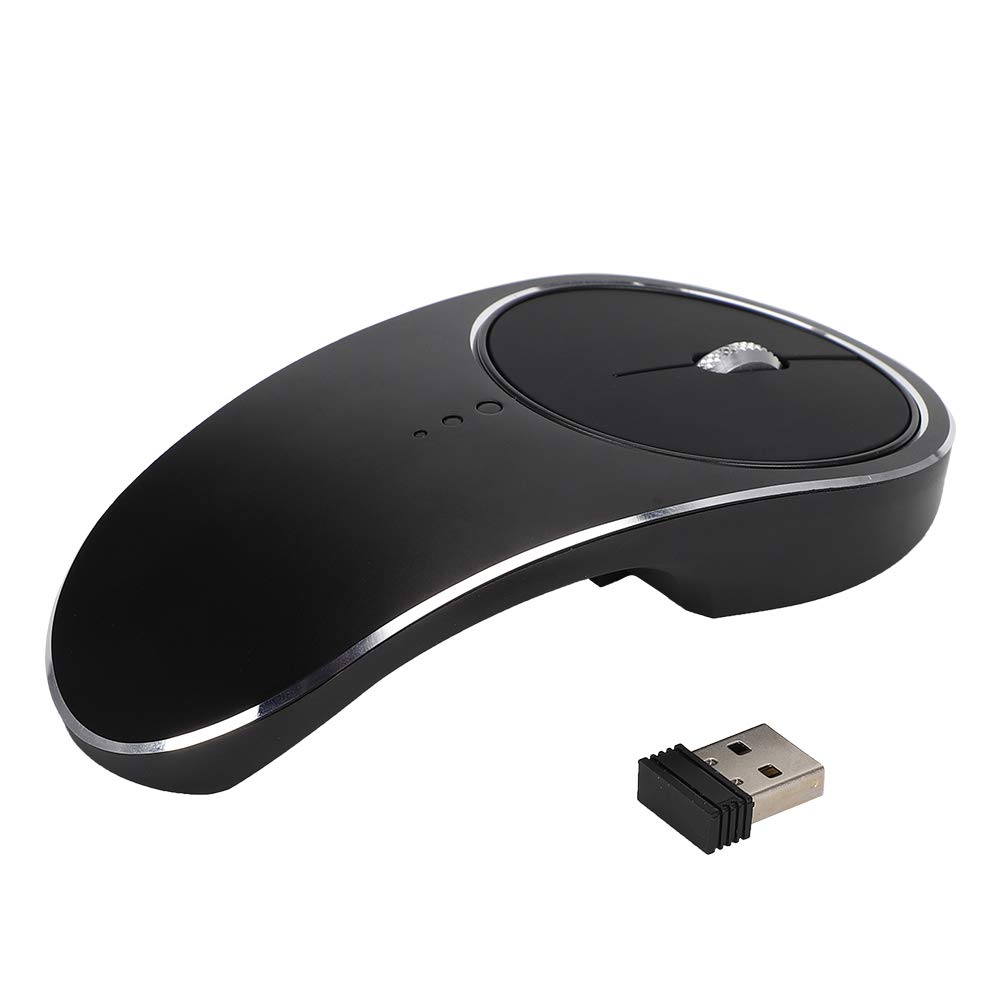 Wireless Rechargeable Silent Mouse 2.4G USB Optical Mouse for Laptop, PC, Desktop - Ergonomic Office Mouse with USB Receiver for Quiet Work, Gaming & Home Use
