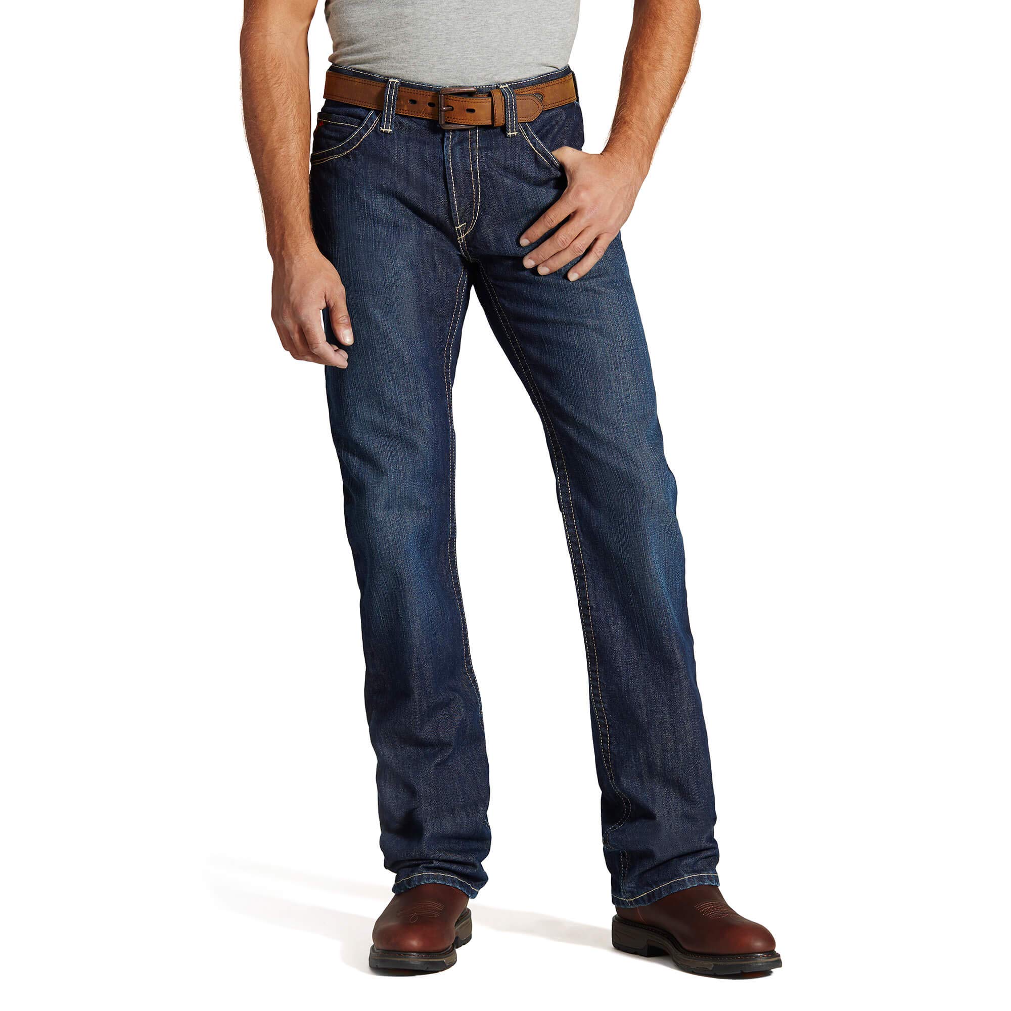 ARIAT Flame Resistant M4 Low Rise Boot Cut Work Jeans for Men - Durable FR Safety Pants for Construction, Welding & Industrial Work