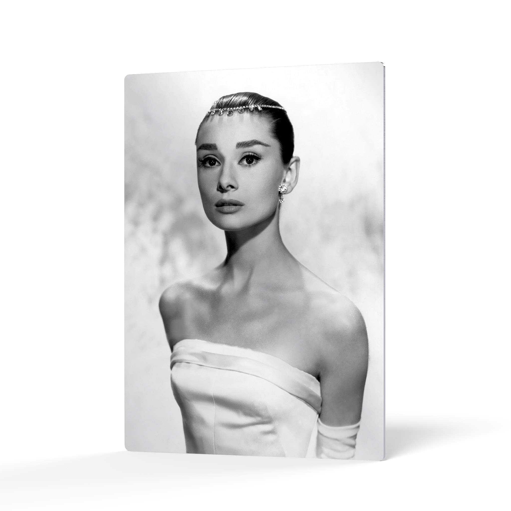 HB Art Design Audrey Hepburn Elegance Metal Wall Art Print - 40x30 Inches Vintage Hollywood Decor for Living Room & Bedroom - Made in USA | Perfect Gift for Movie Lovers & Classic Style Home Decor