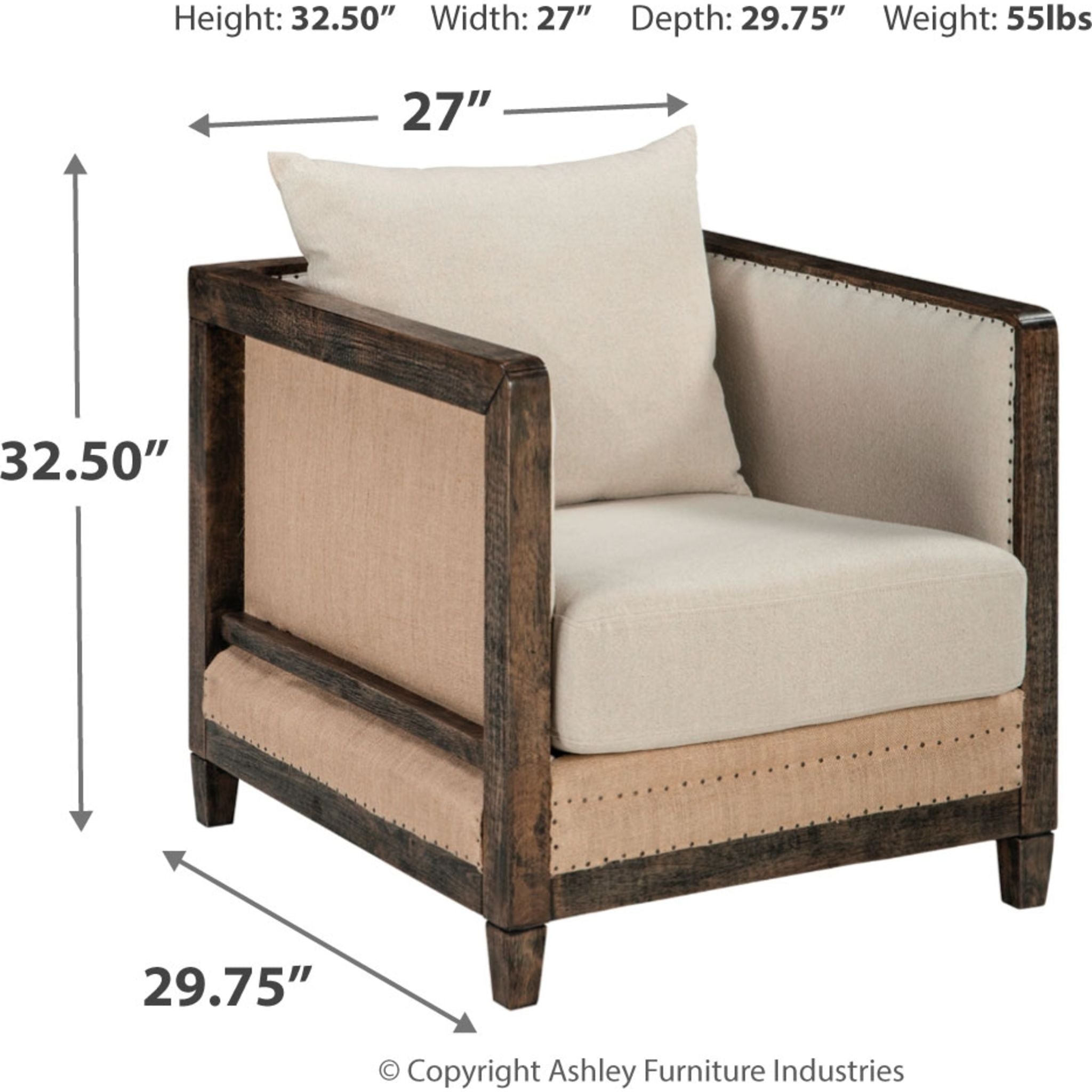 Copeland Accent Chair - Modern Upholstered Armchair for Living Room, Bedroom & Office - Comfortable Lounge Chair with Sturdy Wooden Legs (Perfect for Reading, Relaxing & Home Decor)