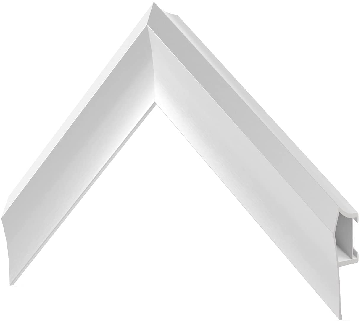 Premium Alloy Prismatic TV Frame - Pure White Bezel for Samsung The Frame TV (43 Inch, Compatible 2021-2025 Models) | Modern Home Decor & Wall Art Display