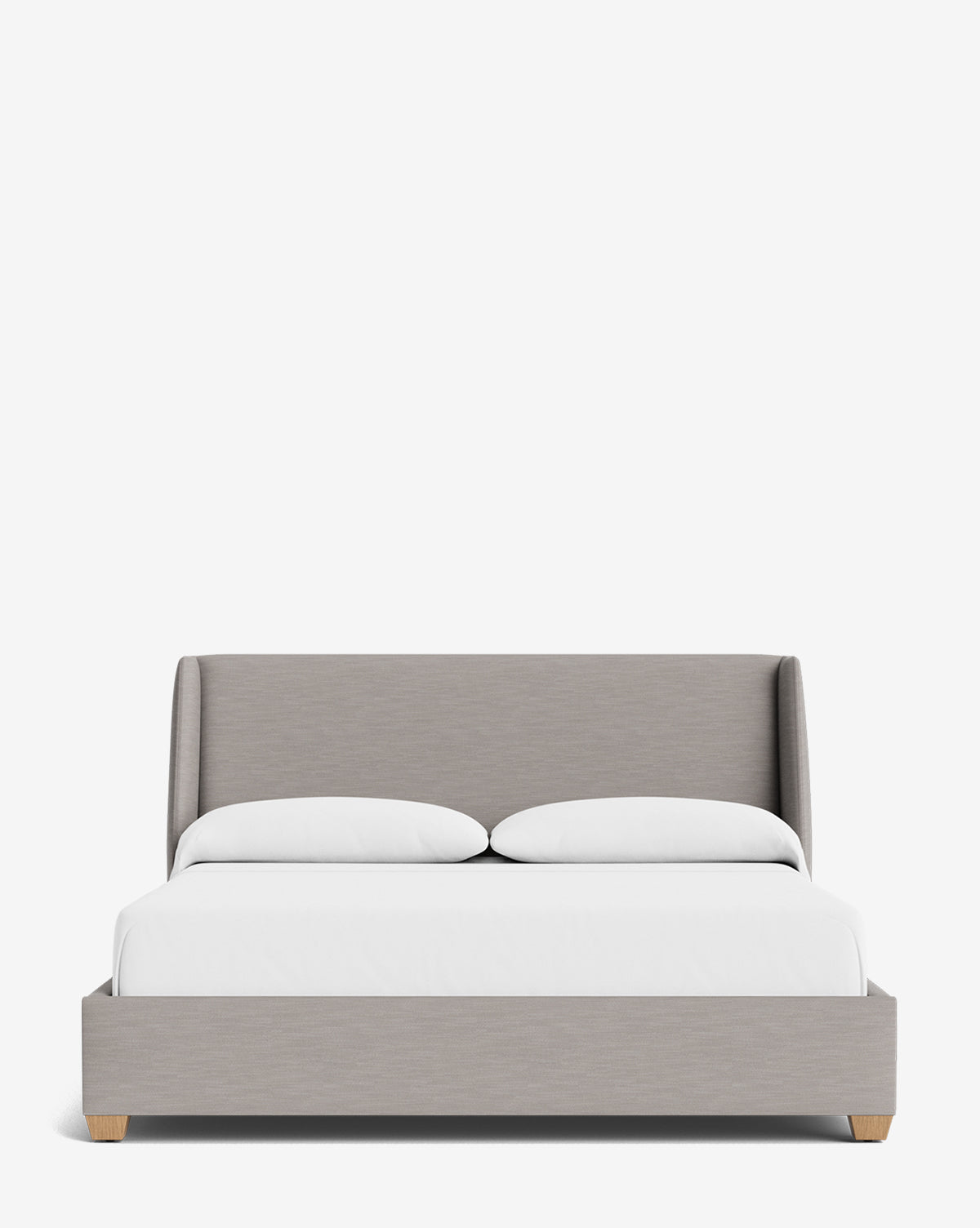 Walt Bed Low Headboard - Modern Minimalist Bed Frame for Small Spaces - Perfect for Apartments, Dorms & Guest Rooms