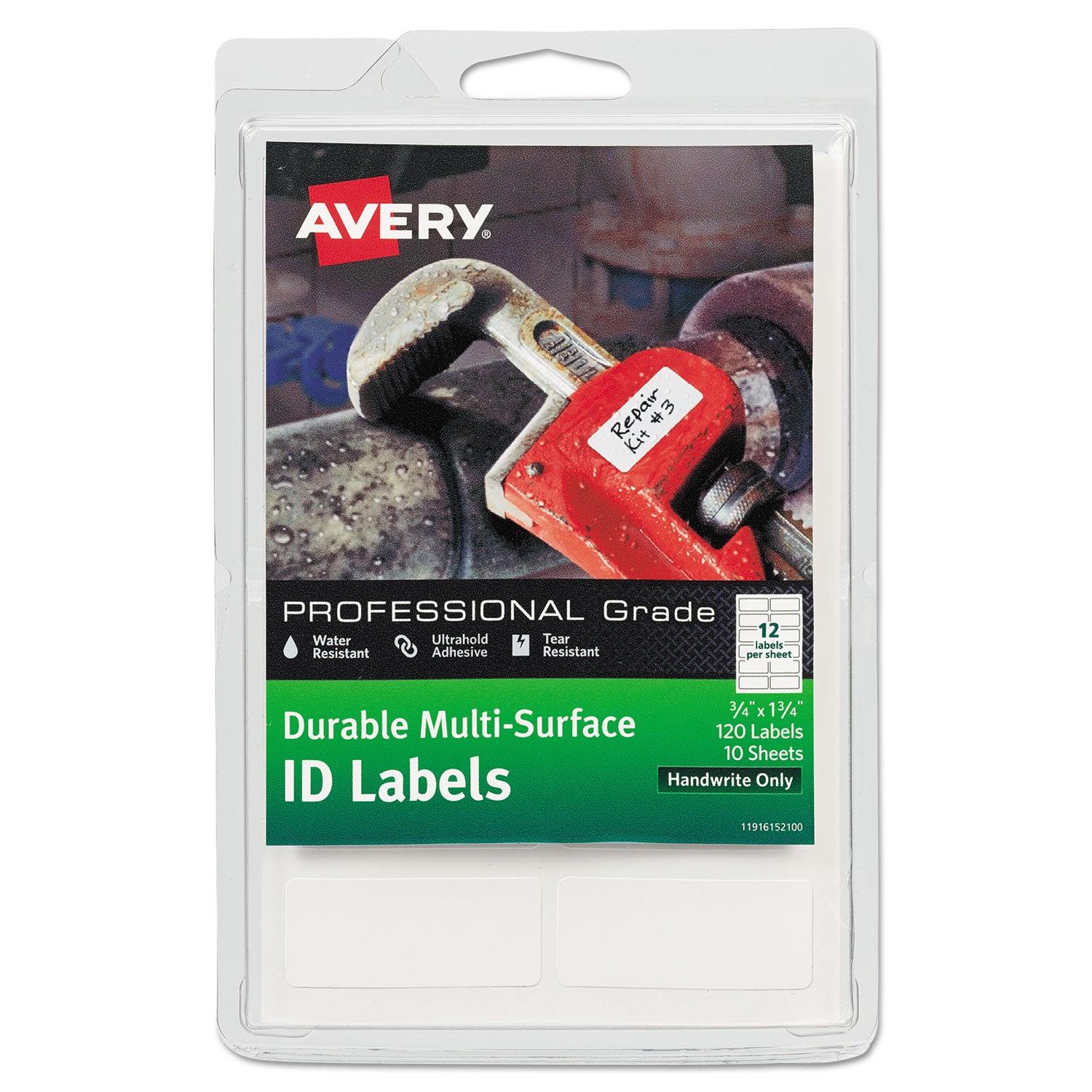 Avery® Durable Permanent Multi Surface ID Labels - 0.75