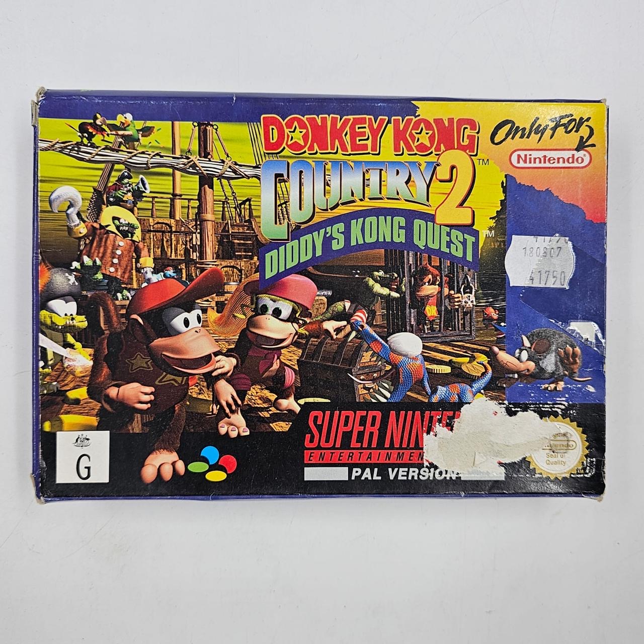 Donkey Kong Country 2 SNES Game - Complete Boxed PAL Version | Retro Nintendo Super Nintendo Entertainment System | Perfect for Collectors & Classic Gaming Enthusiasts