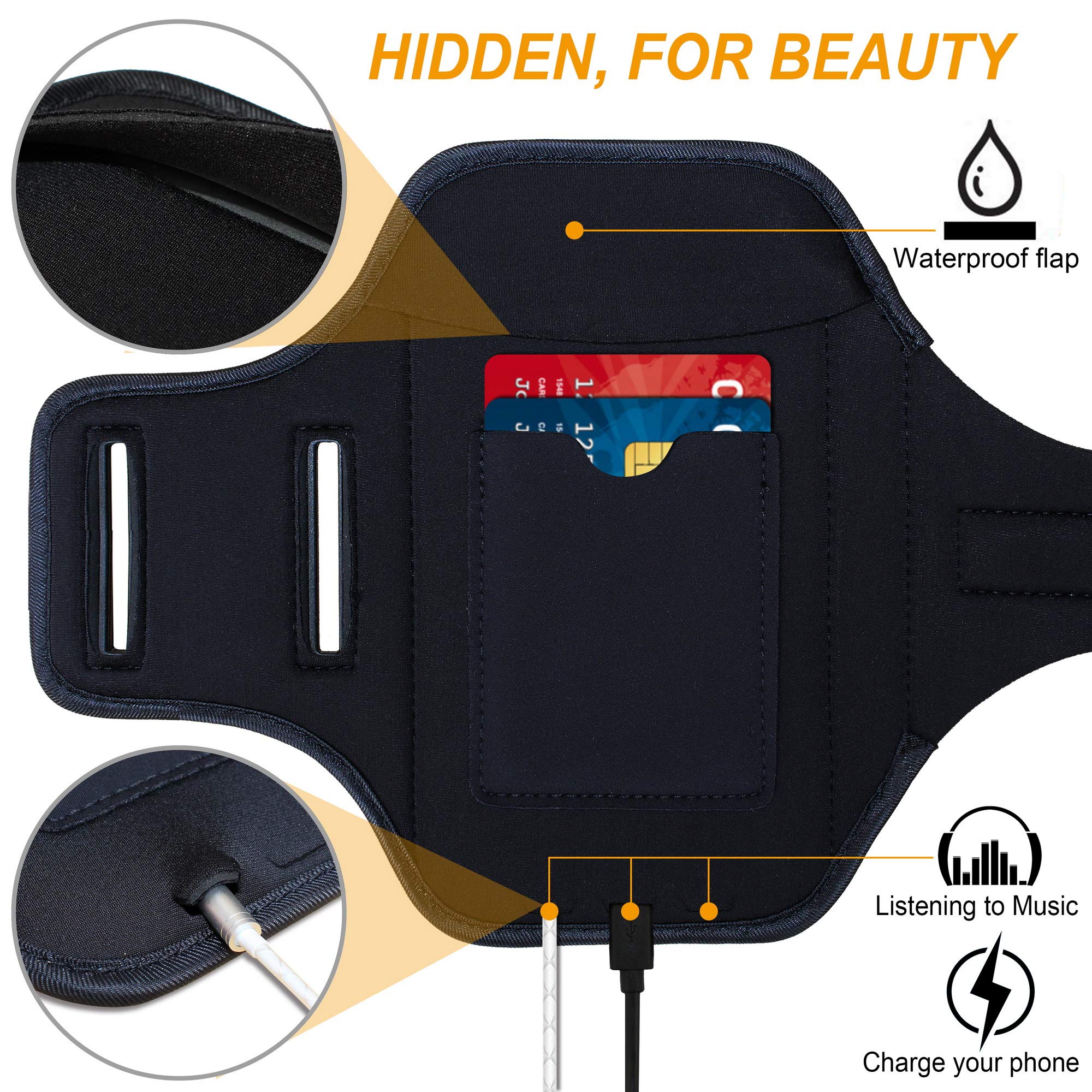 Samsung Galaxy S8/S9/S10/S20/S21/S22/S23/S24/S25 Armband (Up to 6.2