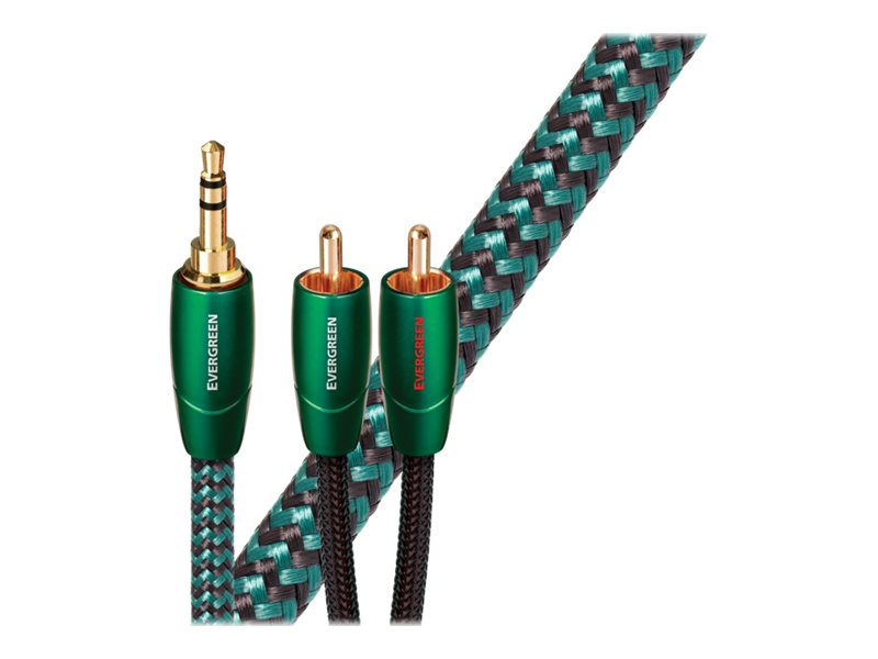 Audioquest Evergreen Mini Jack to RCA Cable - High-Quality Audio Cable for Home Theater, Hi-Fi Systems & Studio Equipment - Perfect for Connecting Turntables, Speakers & Audio Devices