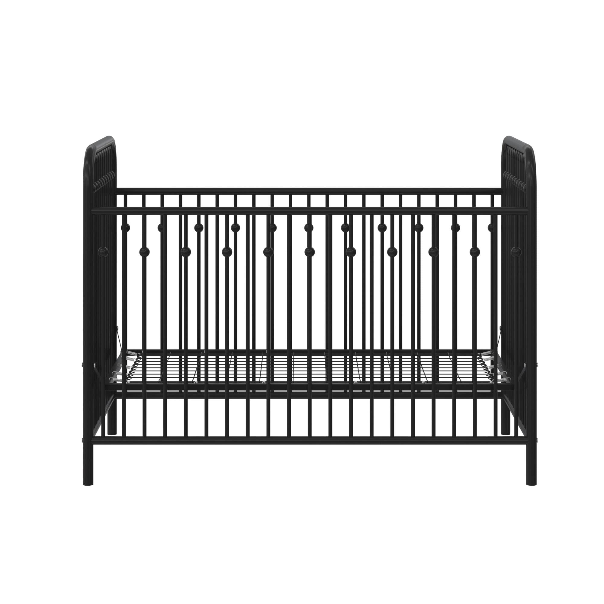 Little Seeds Monarch Hill Ivy Metal Baby Crib - Black | Modern Nursery Furniture for Newborns & Toddlers | Safe & Stylish Crib for Baby's Bedroom or Daycare