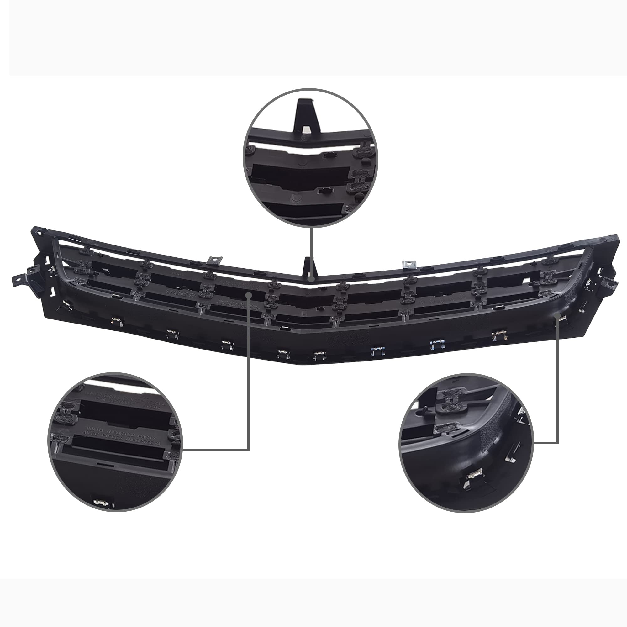 PartsFlow Front Bumper Grille Lower Grill - Black with Chrome Trim for 2014-2020 Chevrolet Impala (Fits Models 23455348) | Durable Replacement & Style Upgrade for Daily Driving & Car Shows