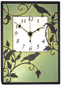 Full Size 'Songbirds' Wall Clock - Vintage Style Decorative Clock for Home & Office Decor - Perfect for Living Room, Bedroom, or Kitchen
