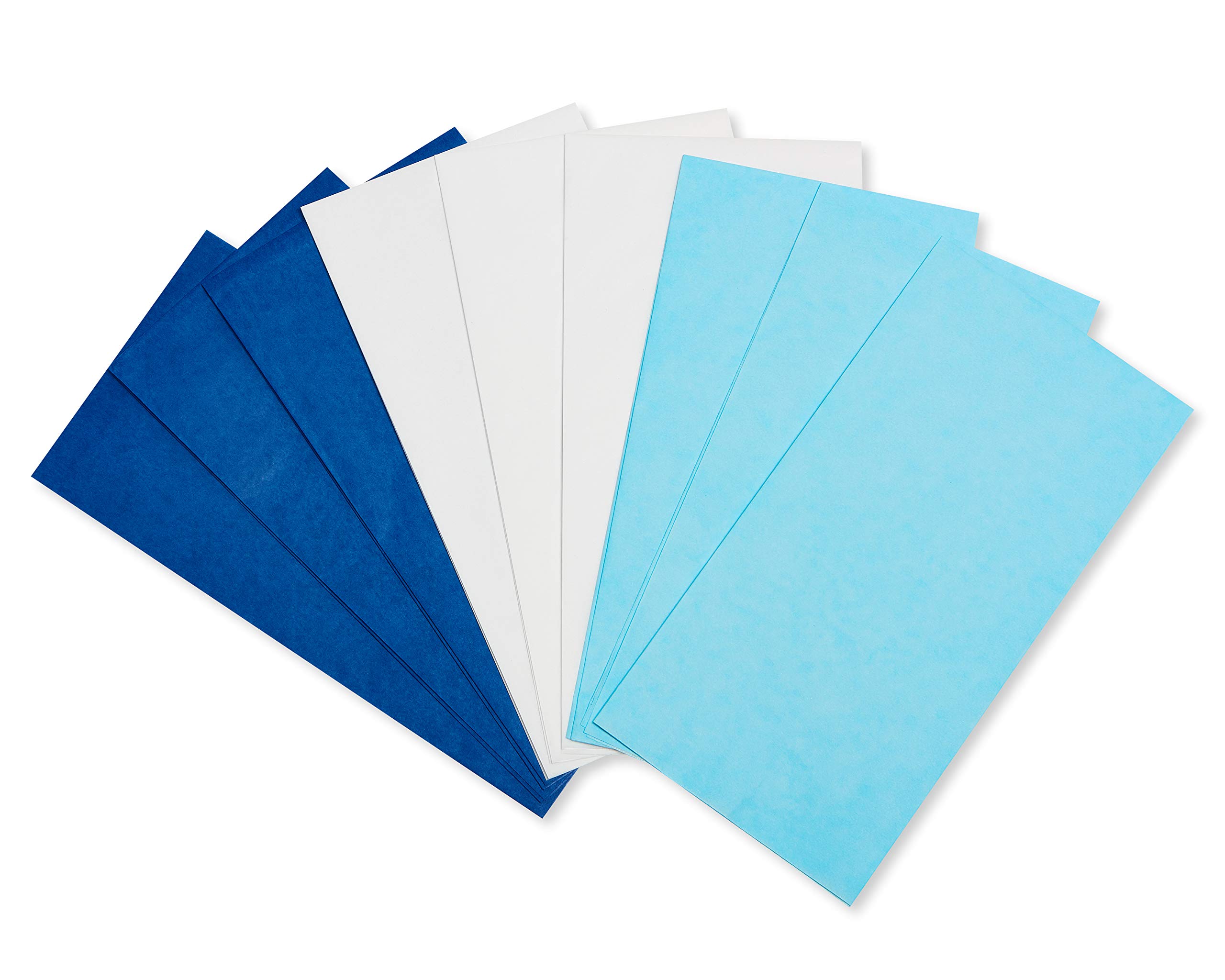 American Greetings 125 Sheets 20x20 Inch Bulk Tissue Paper - White & Blue for Gift Wrapping, Christmas, Hanukkah, Birthdays, Party Decorations | Perfect for Holiday Crafts, Present Packaging & DIY Projects