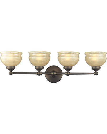 Z Lite Lighting 305 4V Four Light Bathroom Vanity Wall Fixture in Olde Bronze Finish - Perfect for Bathroom, Powder Room, and Dressing Area Lighting