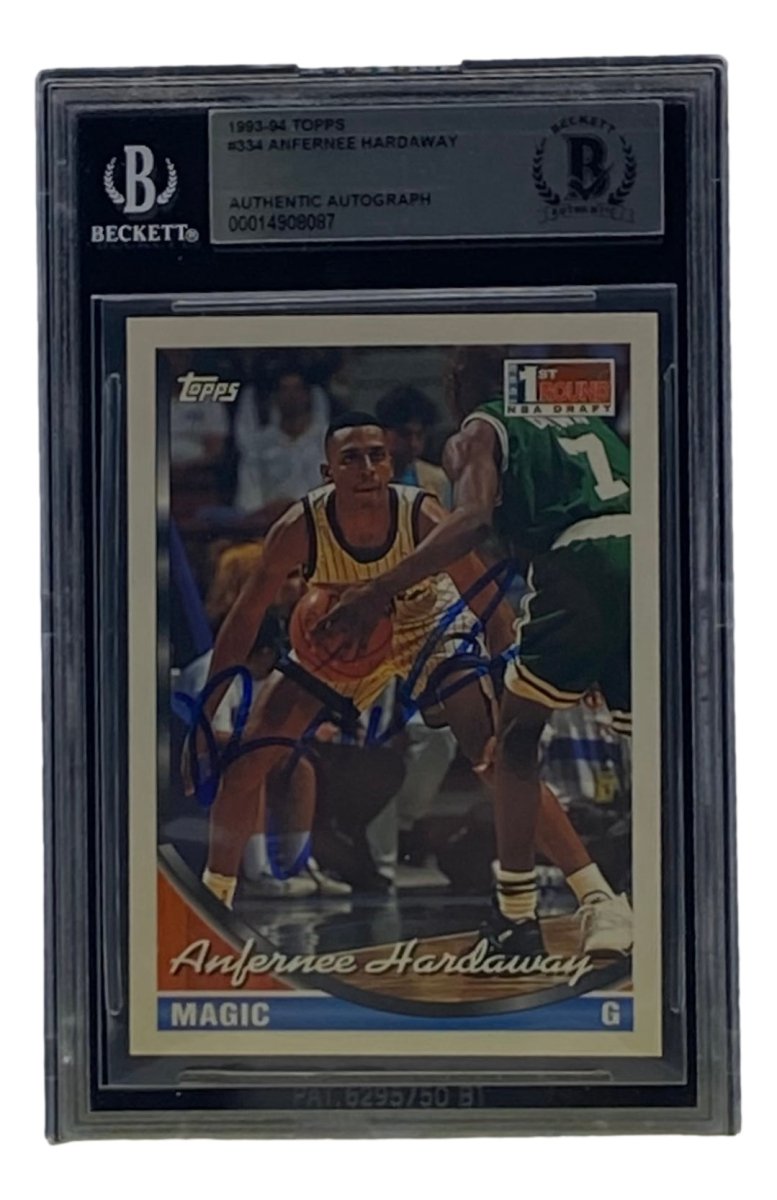 Penny Hardaway Autographed 1993-94 Topps #334 Orlando Magic Basketball Card - PSA Graded Collectible for NBA Fans & Sports Memorabilia Enthusiasts