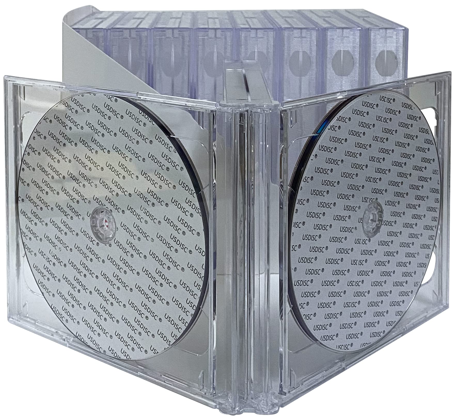 100-Pack Clear 24mm Chubby CD Jewel Cases - Sextuple 6 Disc Storage for Music, Movies & Data | Perfect for DJs, Collectors & Archiving