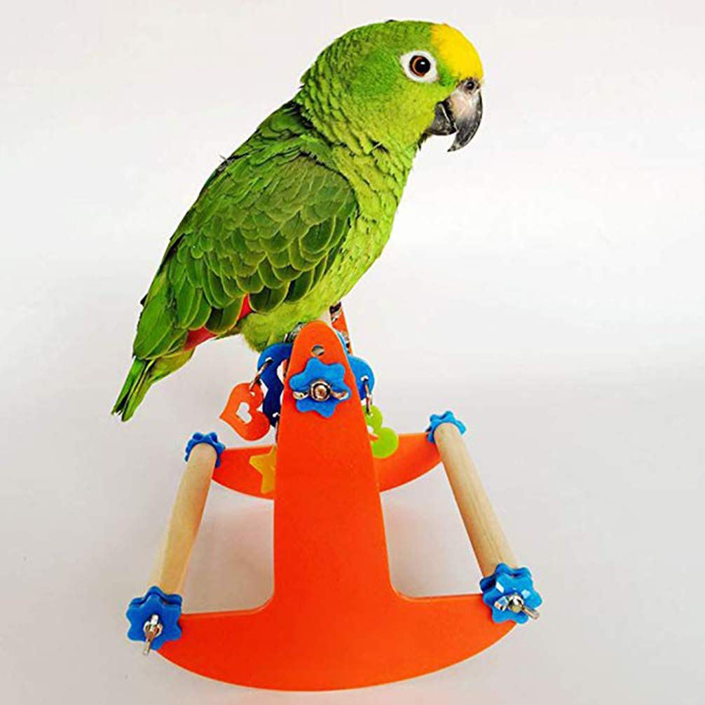 Balacoo Parrot Training Stand with Swing - Durable Bird Perch & Play Toy for Parrots, Cockatiels, Conures | Perfect for Cage Accessories, Playtime & Training Exercises