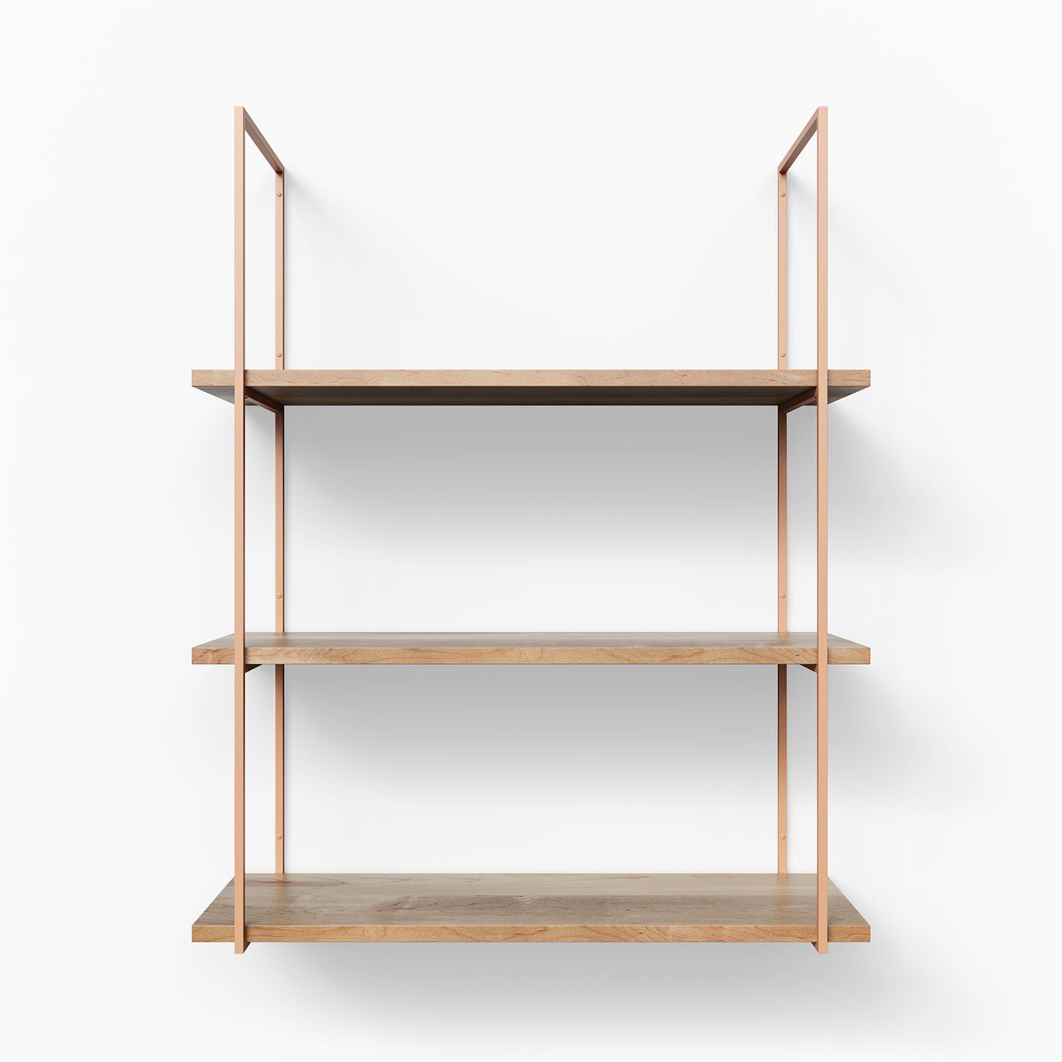 Lloyd Maple 3 Tier Wooden Shelf - Rustic Floating Shelves for Wall Decor, Bathroom Storage & Kitchen Organization - Perfect for Home, Office & Dorm Room Display