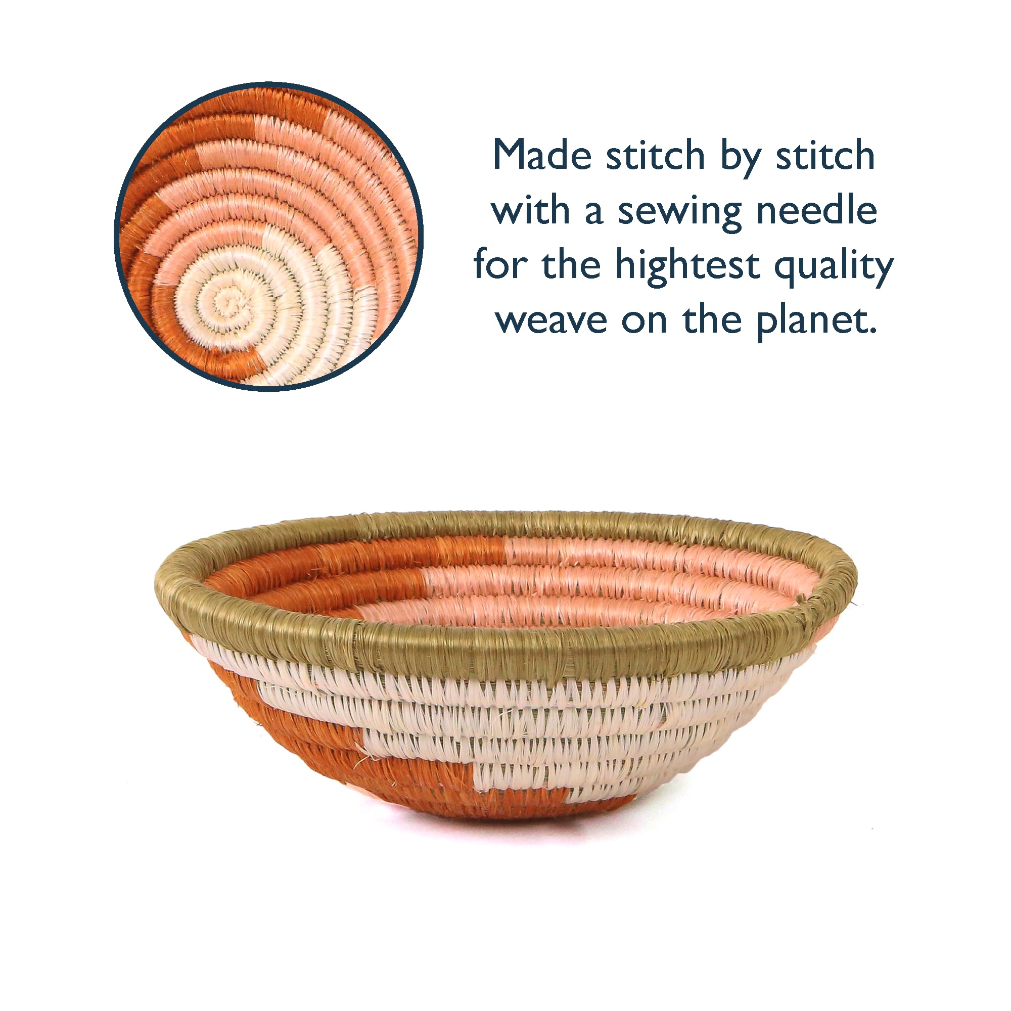 Handmade African Woven Wall Basket - Small Decorative Hanging Bowl for Fruits, Bread & Home Decor | Food Safe Natural Fiber Serving Basket | Canyon Clay Unity Design | Perfect for Kitchen, Dining Room & Boho Wall Decor