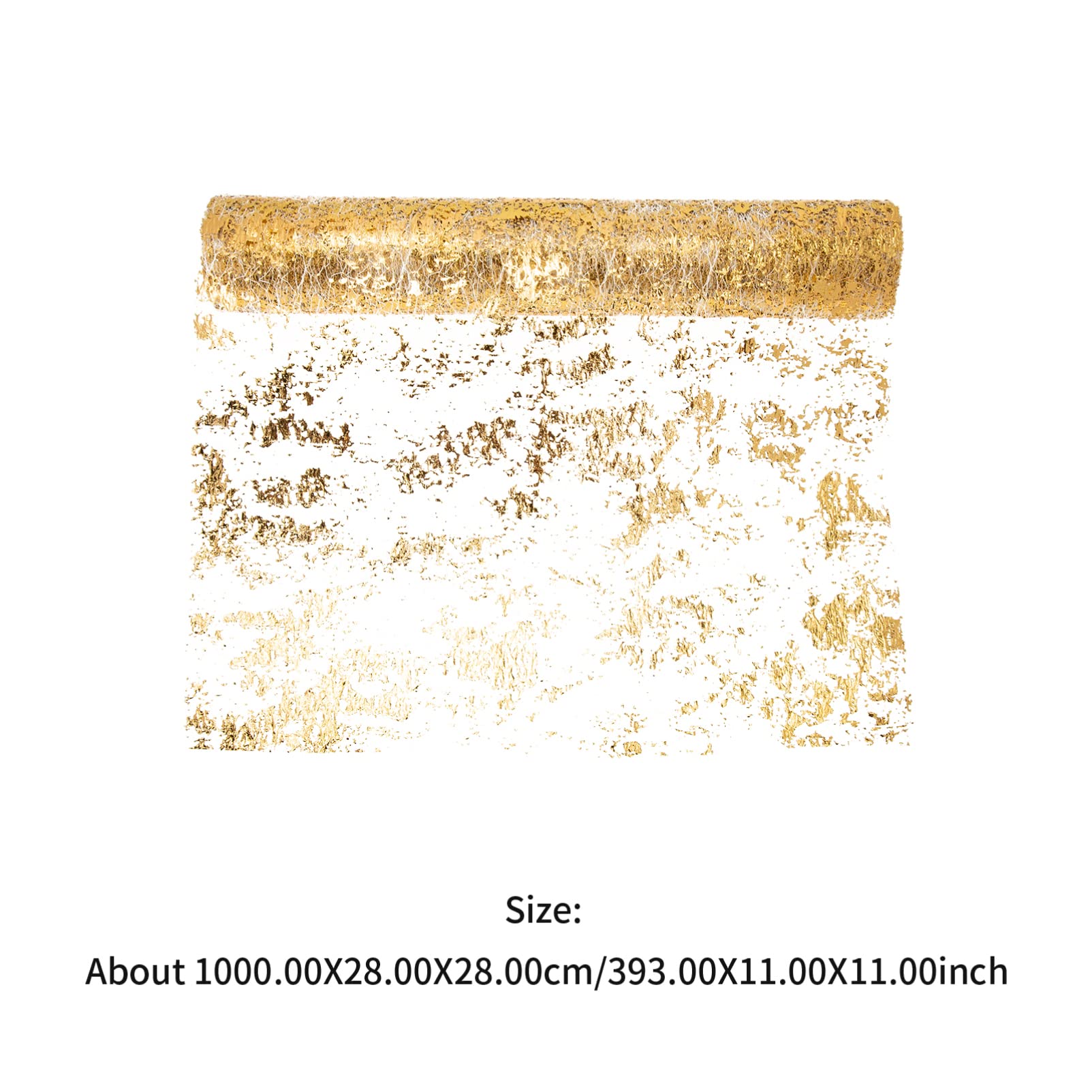 Elegant Hemoton Golden Table Runner with Gold Lace Trim & Sequin - Wedding, Banquet, Dining Table Decor - Luxury Polyester Rectangle Tablecloth for Special Occasions