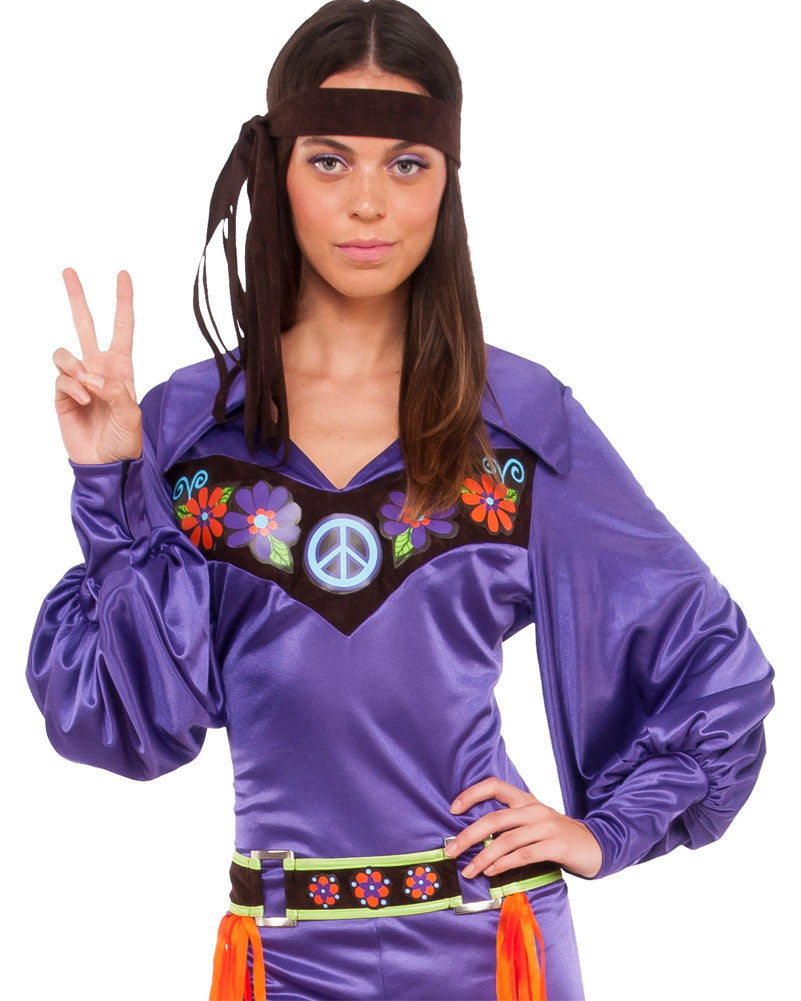 60s Hippie Women's Costume - Vintage 1960s Hippie Outfit for Women - Perfect for Halloween, Theme Parties & Retro Events