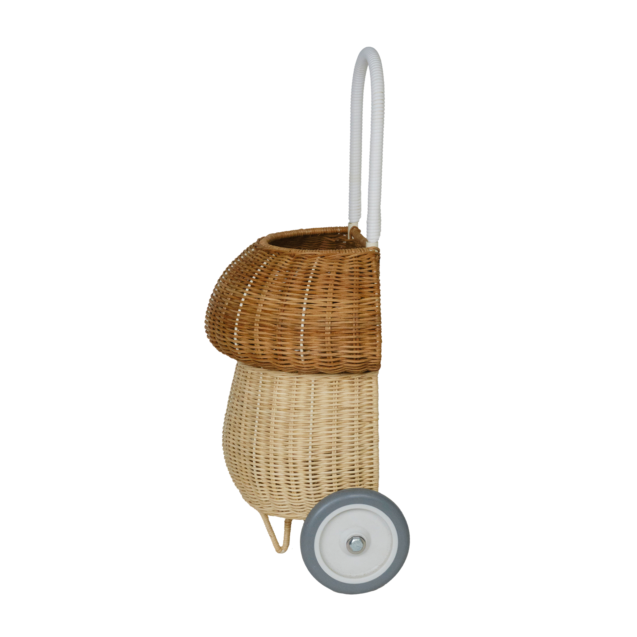Natural Rattan Mushroom Luggy - Stylish and Durable Handmade Woven Basket for Home Decor, Storage, and Picnic Use