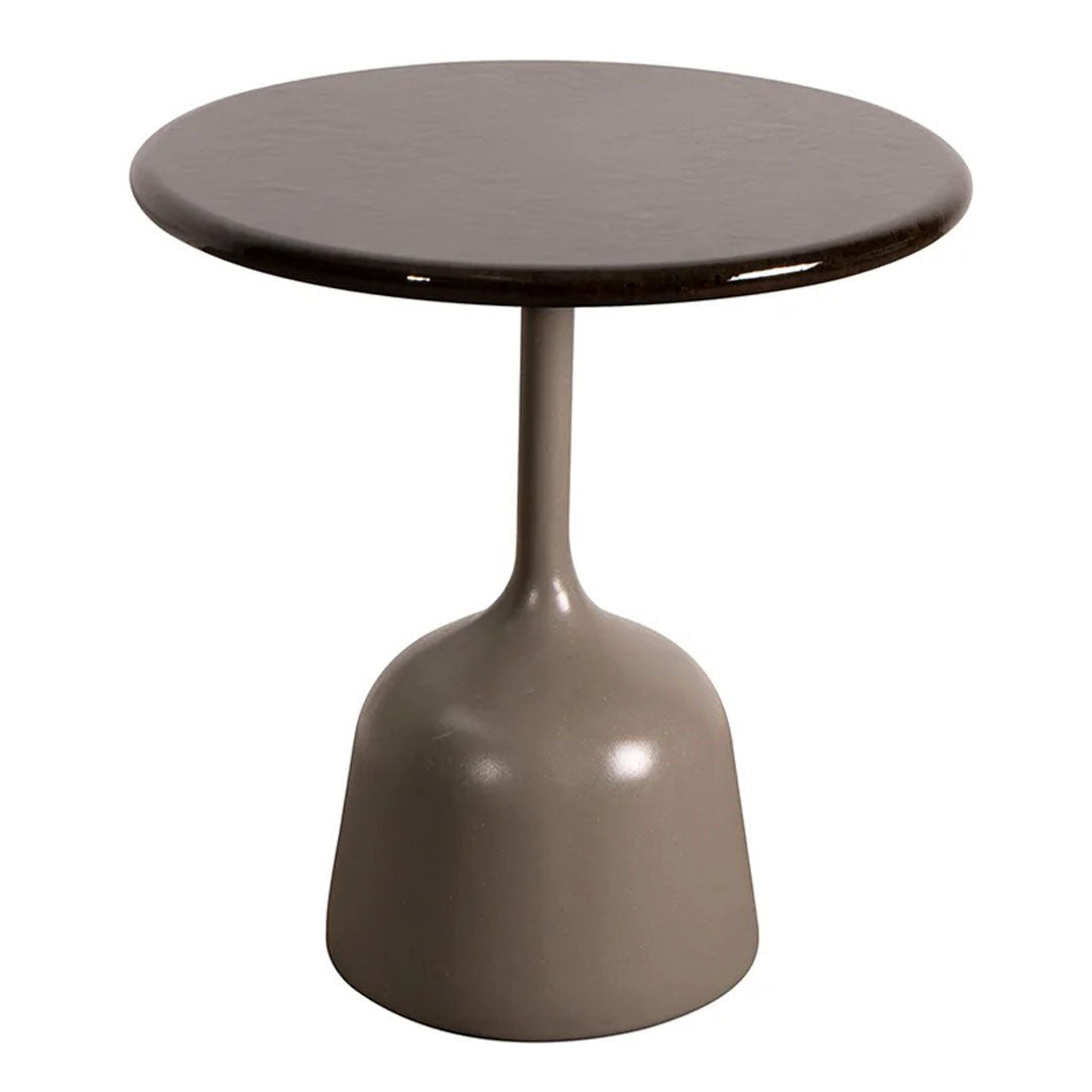 Round Coffee Table with Glaze Finish - Small Modern Side Table for Living Room, Bedroom, or Office - Perfect for Coffee, Books, and Decor