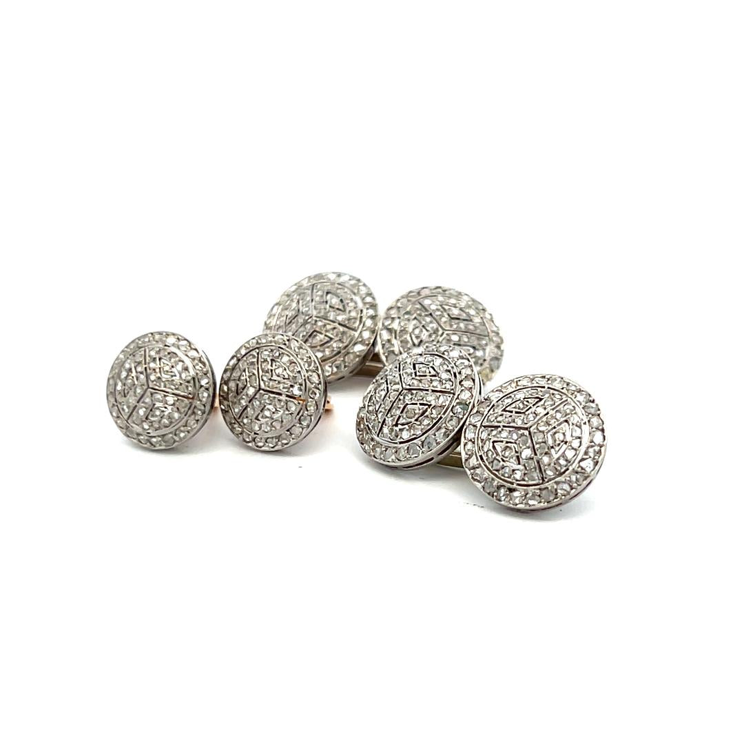 0.80 Carat Round Brilliant Diamond 18K Gold/Platinum Chain Link Cufflinks for Men - Luxury Wedding & Formal Dress Accessories - Perfect for Business Meetings, Black Tie Events & Groomsmen Gifts