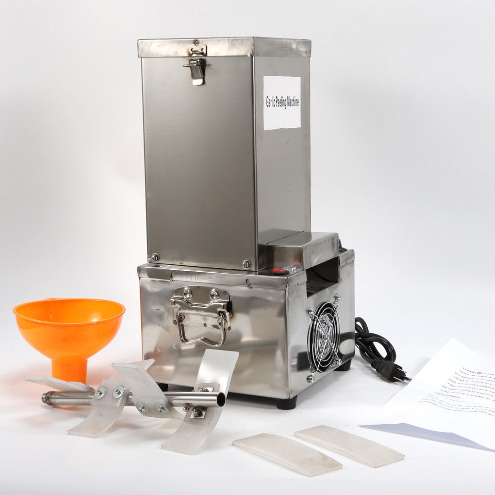 110V Commercial Garlic Peeling Machine - Electric Stainless Steel Garlic Peeler with 25kg/h Speed - Automatic Garlic Skin Remover for Restaurants, BBQ Shops, Hotels & Canteens - Perfect for Bulk Food Prep & Commercial Kitchens