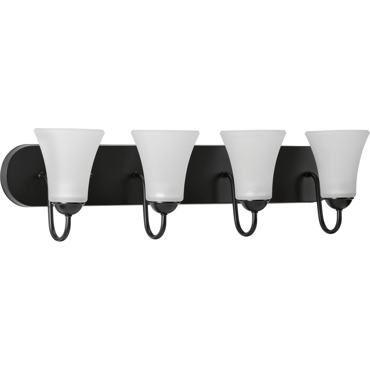 Classic 4-Light Etched Glass Bathroom Vanity Light Fixture - Elegant Lighting for Modern Bathrooms, Powder Rooms & Dressing Areas