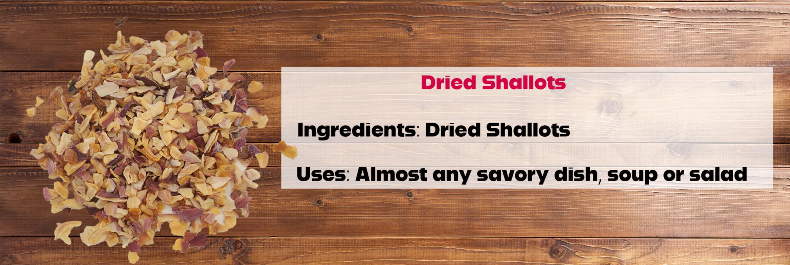 Premium Dried Shallots & Dehydrated Diced Onions - All-Natural Seasoning for Salads, Ramen, Soups & Meat Dishes - 2.4 oz - Perfect Topping for Home Cooking & Meal Prep