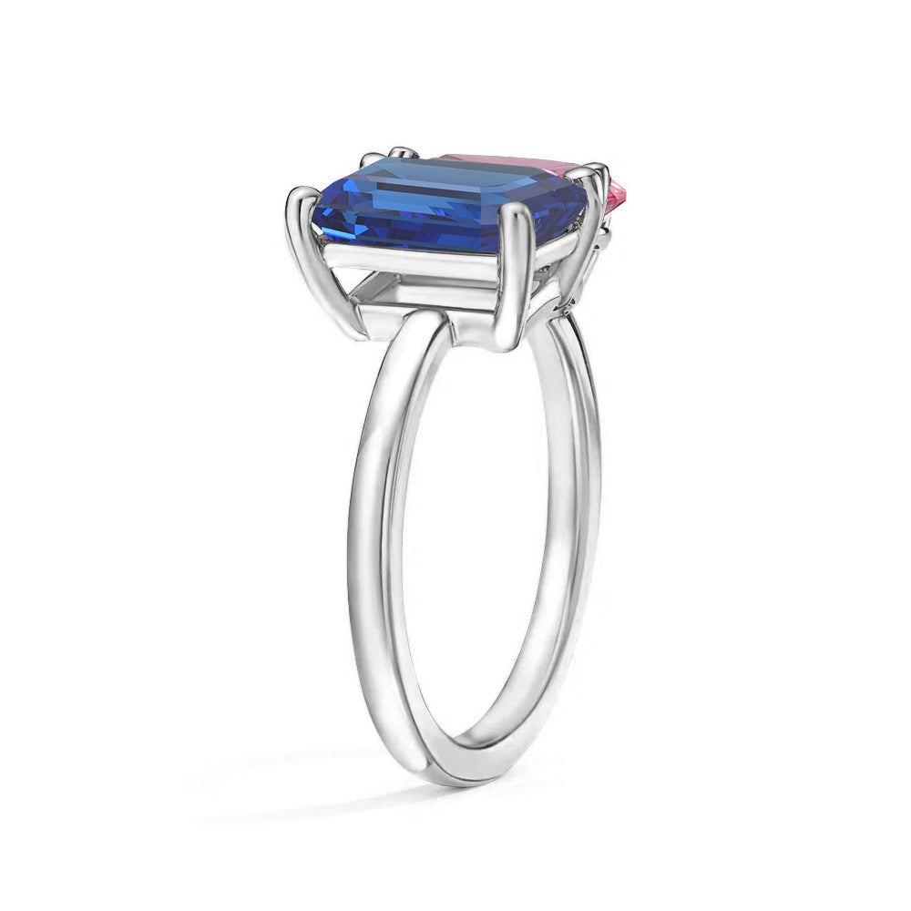 Toi et Moi Personalized Sapphire Birthstone Ring | Custom Anniversary Jewelry Gift for Her | Perfect for Weddings, Engagements & Romantic Occasions