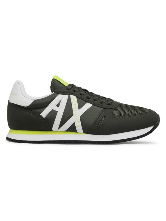 Armani Exchange Olive Green Sneakers for Men & Women - Stylish Casual Shoes for Walking, Travel & Everyday Wear