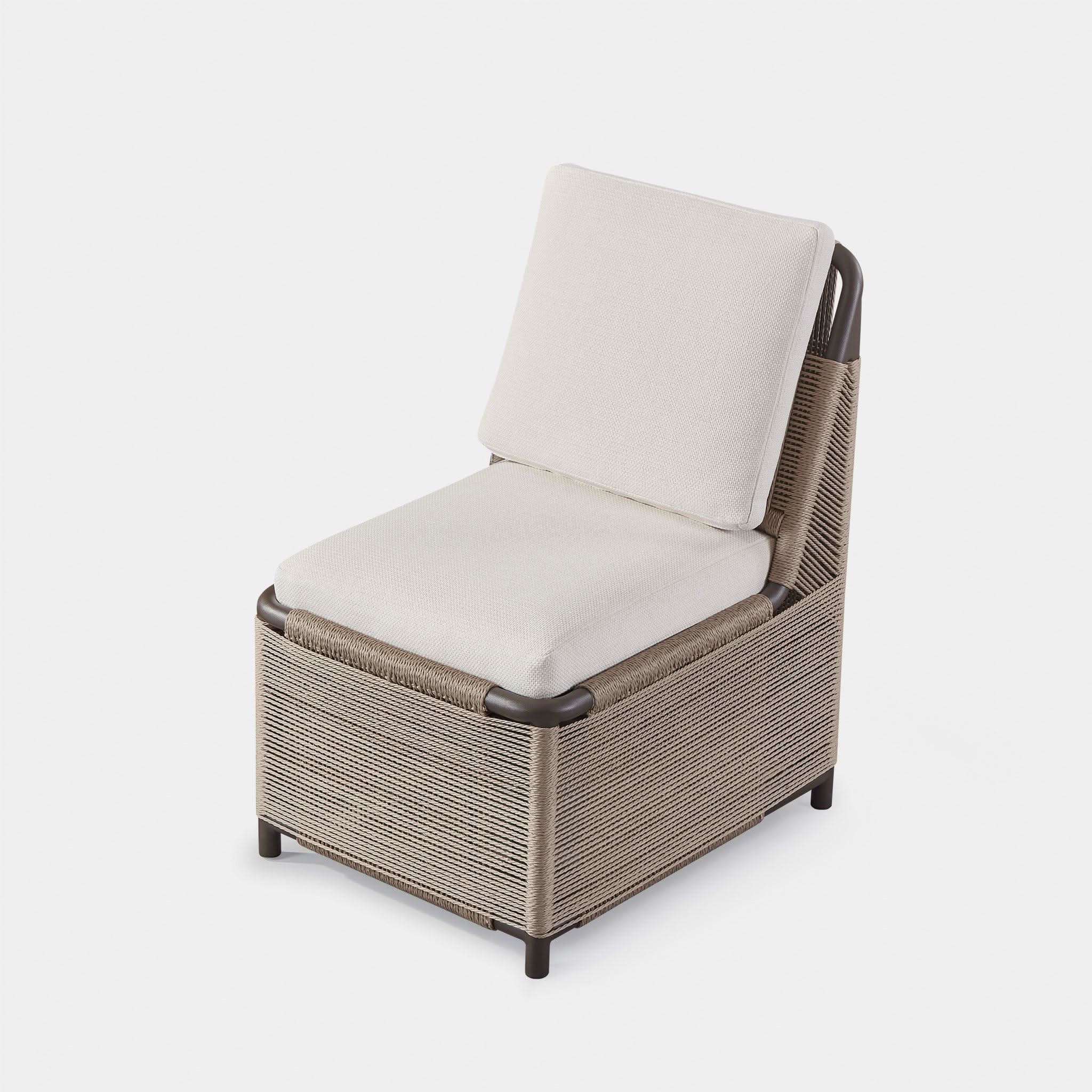 Modern Formentera Armless Dining Chair - Lightweight, Stackable, Comfortable for Kitchen, Dining Room, Restaurant & Outdoor Use