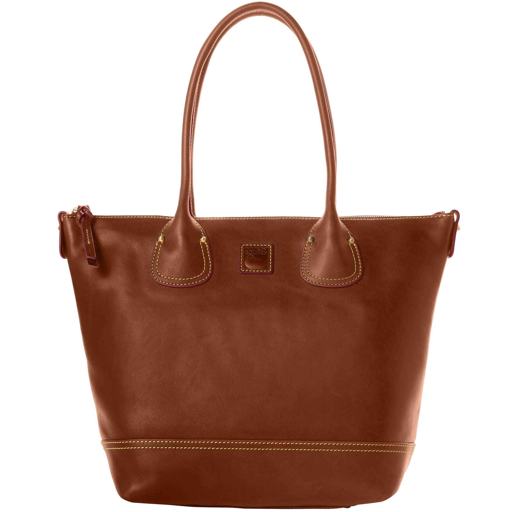 Dooney & Bourke Florentine Tulip Shopper Tote Handbag for Women - Genuine Leather, Red - Perfect for Work, Travel & Everyday Use