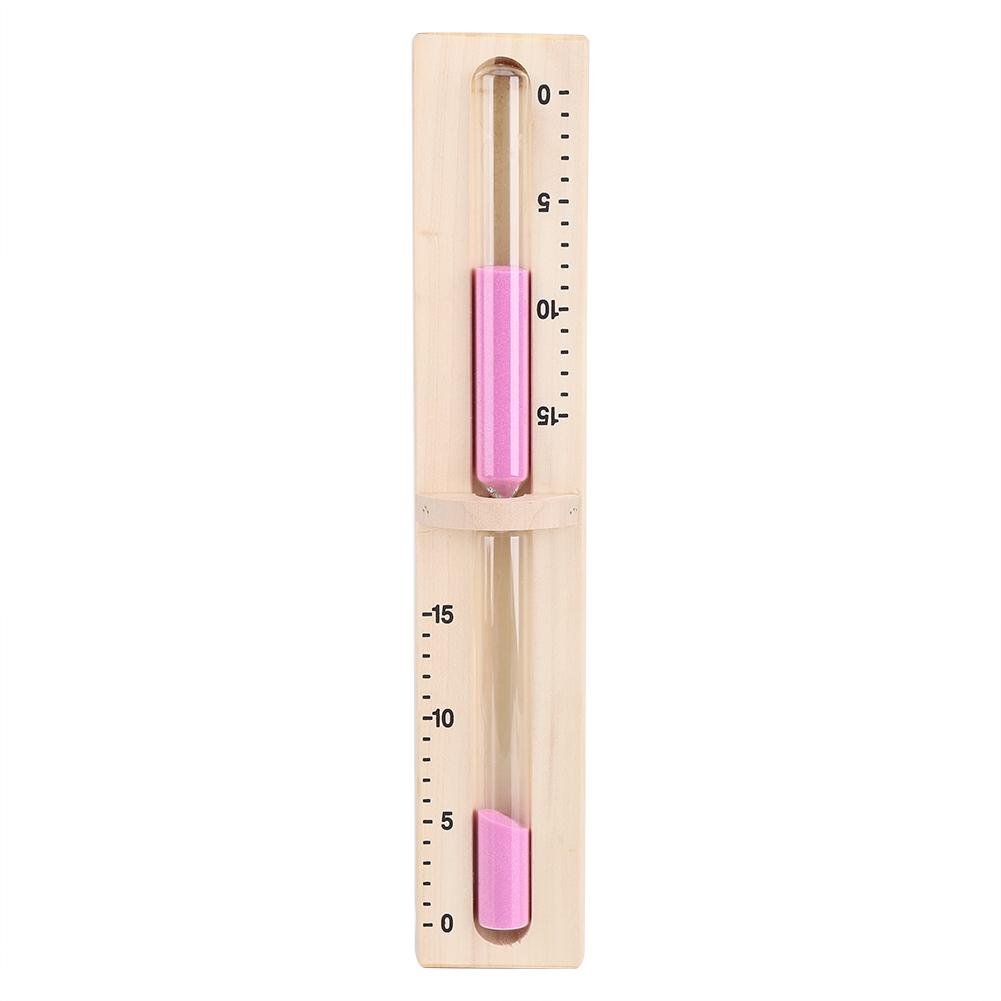 15 Minute Wooden Hourglass Sand Timer - Rotating Sand Clock for Sauna, Spa & Relaxation - Heat Resistant Sandglass - Perfect for Meditation, Yoga & Home Décor
