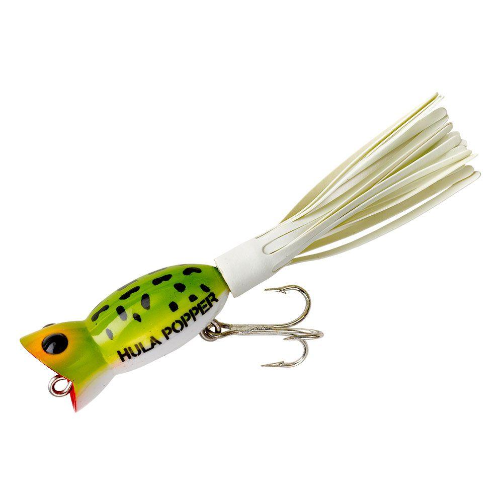 Arbogast Hula Poppers - Topwater Fishing Lures for Bass, Trout & Pike - Weedless Hollow Body Design for Freshwater & Saltwater Fishing - Perfect for Morning & Evening Topwater Strikes