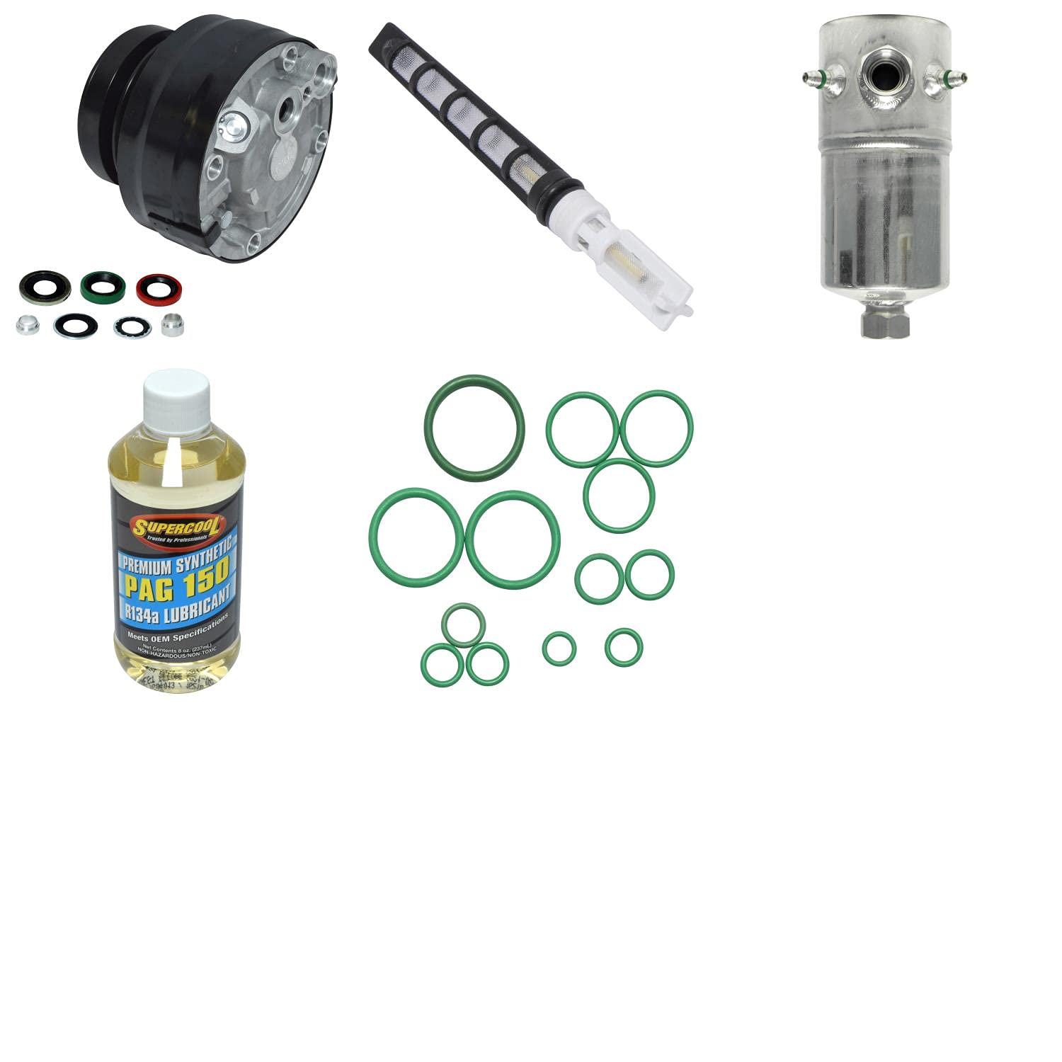 Universal Air Conditioner KT 2700 A/C Compressor and Component Kit - Replacement Parts for Car AC Repair - Perfect for DIY Mechanics and Auto Shops
