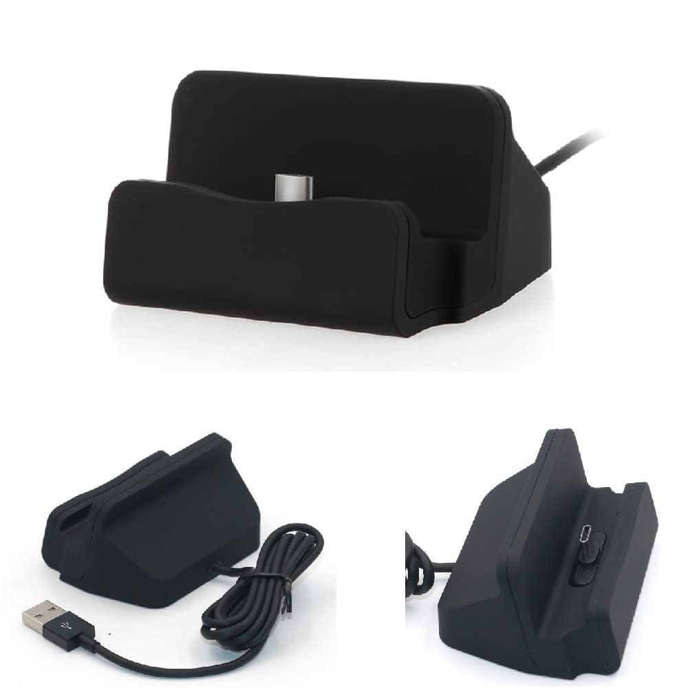 AGM H6 USB Type C Docking Station - Black | Fast Charging Dock with USB 2.0 Data Cable for AGM H6 Smartphone | Perfect for Office, Home & Travel Charging Needs