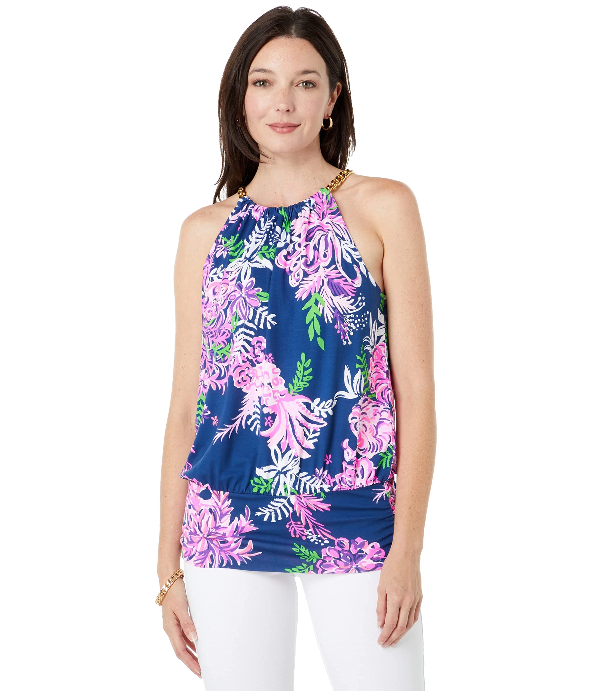 Lilly Pulitzer Bowen Top - Floral Print Women's Blouse for Casual & Summer Wear | Perfect for Beach, Vacation & Outdoor Activities