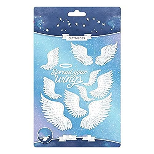 HAS Mountain Angel Wings Metal Cutting Dies - DIY Scrapbooking Stencils for Handmade Cards, Photo Albums, Paper Crafts | Slimline Embossing Dies for Memorial Day & Holiday Decorations | Perfect for Card Making, Scrapbooking, and Home Decor Projects